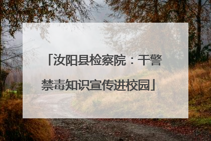汝阳县检察院：干警禁毒知识宣传进校园