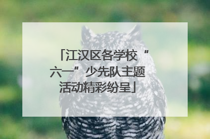 江汉区各学校“六一”少先队主题活动精彩纷呈