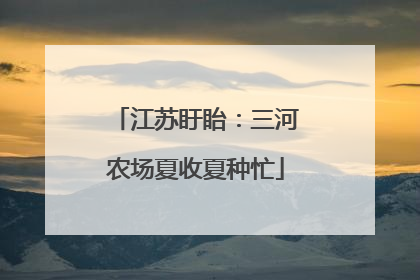 江苏盱眙：三河农场夏收夏种忙