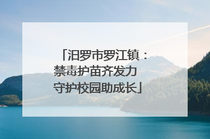 汨罗市罗江镇：禁毒护苗齐发力 守护校园助成长