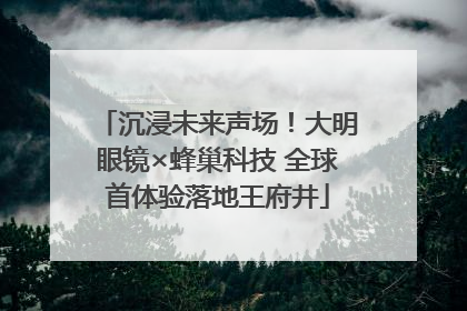 沉浸未来声场！大明眼镜×蜂巢科技 全球首体验落地王府井