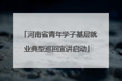 河南省青年学子基层就业典型巡回宣讲启动