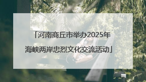 河南商丘市举办2025年海峡两岸忠烈文化交流活动