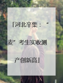 河北辛集：“麦”考生实收测产创新高
