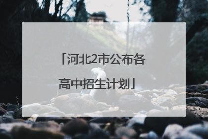 河北2市公布各高中招生计划