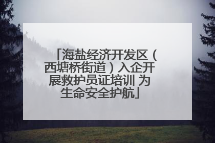 海盐经济开发区（西塘桥街道）入企开展救护员证培训 为生命安全护航
