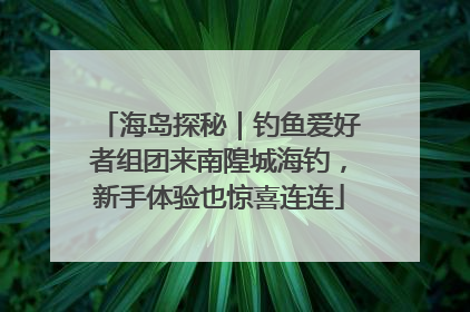 海岛探秘｜钓鱼爱好者组团来南隍城海钓，新手体验也惊喜连连