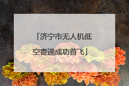 济宁市无人机低空寄递成功首飞