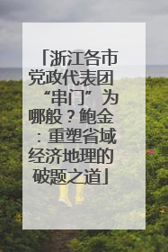 浙江各市党政代表团“串门”为哪般？鲍金：重塑省域经济地理的破题之道