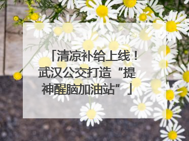 清凉补给上线！武汉公交打造“提神醒脑加油站”