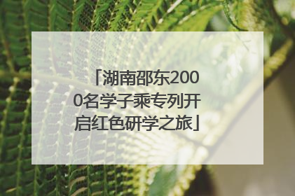 湖南邵东2000名学子乘专列开启红色研学之旅