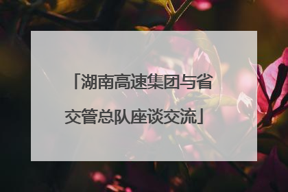 湖南高速集团与省交管总队座谈交流