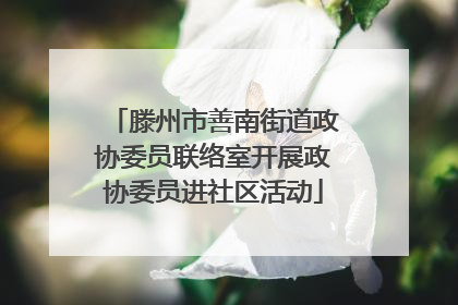 滕州市善南街道政协委员联络室开展政协委员进社区活动