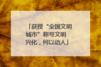 获授“全国文明城市”称号文明 兴化，何以动人