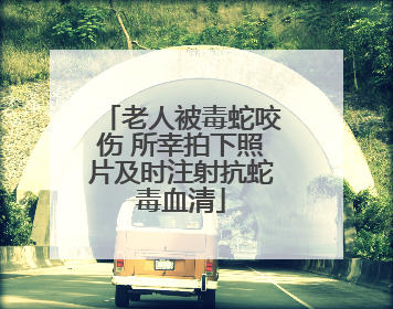 老人被毒蛇咬伤 所幸拍下照片及时注射抗蛇毒血清