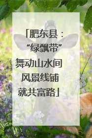 肥东县：“绿飘带”舞动山水间 风景线铺就共富路