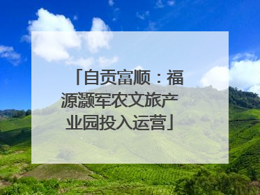 自贡富顺：福源灏军农文旅产业园投入运营