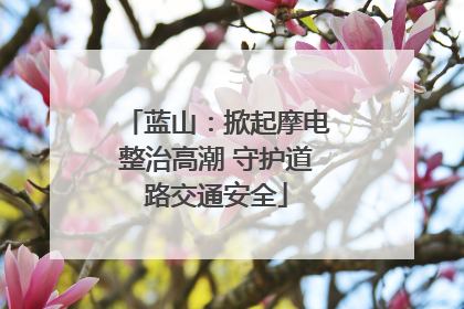 蓝山：掀起摩电整治高潮 守护道路交通安全