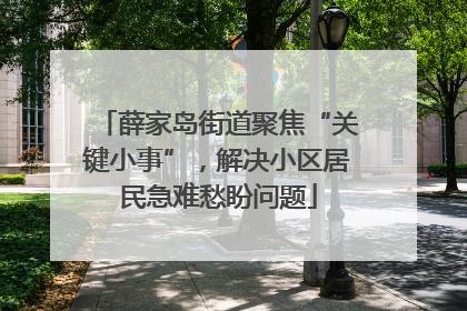 薛家岛街道聚焦“关键小事”，解决小区居民急难愁盼问题