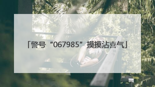 警号“067985”摸摸沾喜气