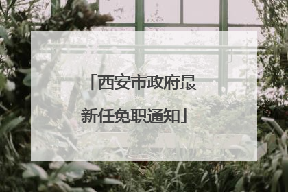 西安市政府最新任免职通知