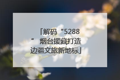 解码“5288” 烟台援藏打造边疆文旅新地标