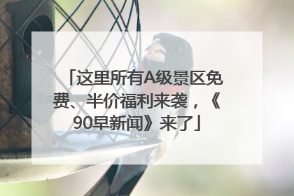 这里所有A级景区免费、半价福利来袭，《90早新闻》来了