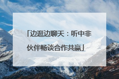 边逛边聊天：听中非伙伴畅谈合作共赢