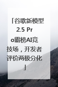 谷歌新模型2.5 Pro霸榜AI竞技场，开发者评价两极分化