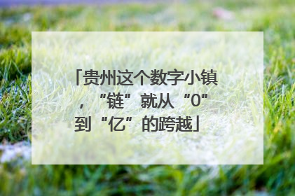 贵州这个数字小镇，“链”就从“0”到“亿”的跨越