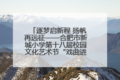 逐梦启新程 扬帆再远征——合肥市新城小学第十八届校园文化艺术节“戏曲进校园专场演出”