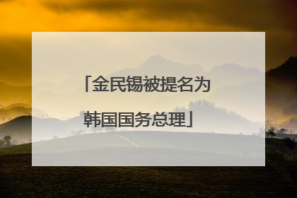 金民锡被提名为韩国国务总理