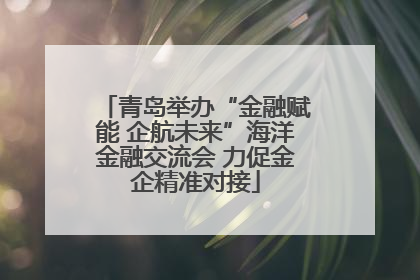 青岛举办“金融赋能 企航未来”海洋金融交流会 力促金企精准对接
