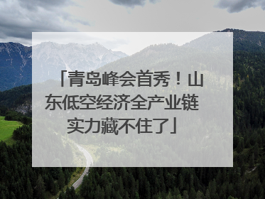 青岛峰会首秀！山东低空经济全产业链实力藏不住了