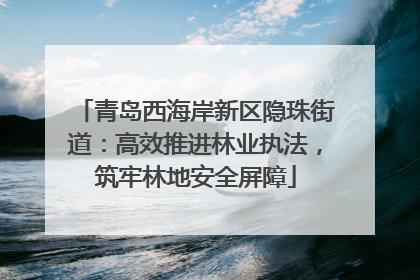 青岛西海岸新区隐珠街道：高效推进林业执法，筑牢林地安全屏障