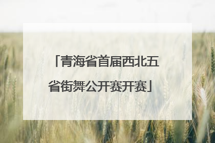 青海省首届西北五省街舞公开赛开赛