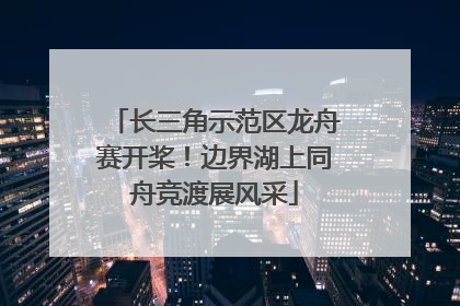 长三角示范区龙舟赛开桨！边界湖上同舟竞渡展风采