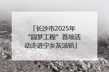 长沙市2025年“圆梦工程”首场活动走进宁乡灰汤镇
