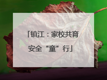 镇江：家校共育 安全“童”行
