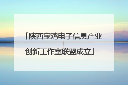 陕西宝鸡电子信息产业创新工作室联盟成立