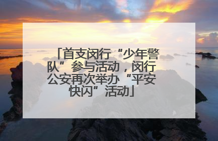 首支闵行“少年警队”参与活动，闵行公安再次举办“平安快闪”活动