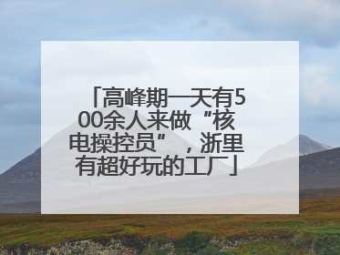 高峰期一天有500余人来做“核电操控员”，浙里有超好玩的工厂
