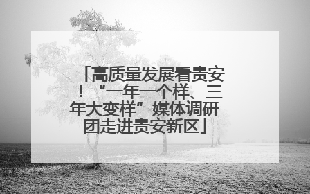 高质量发展看贵安！“一年一个样、三年大变样”媒体调研团走进贵安新区
