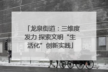 龙泉街道：三维度发力 探索文明“生活化”创新实践