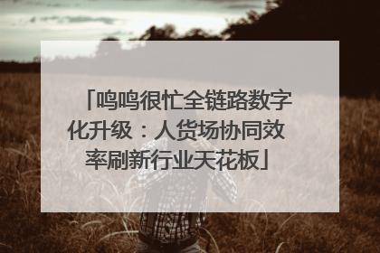鸣鸣很忙全链路数字化升级：人货场协同效率刷新行业天花板
