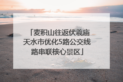 麦积山往返伏羲庙 天水市优化5路公交线路串联核心景区