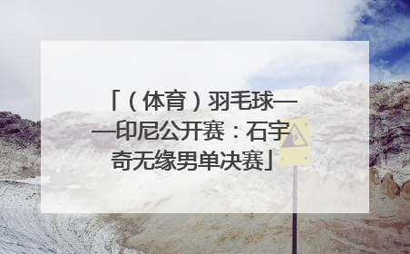 （体育）羽毛球——印尼公开赛：石宇奇无缘男单决赛
