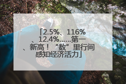 2.5%、116%、12.4%……第一、新高！“数”里行间感知经济活力