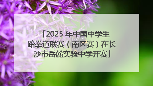 2025 年中国中学生跆拳道联赛（南区赛）在长沙市岳麓实验中学开赛