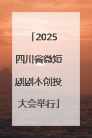 2025四川省微短剧剧本创投大会举行
